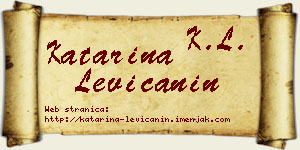 Katarina Levičanin vizit kartica